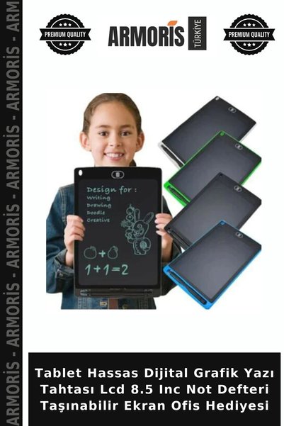 Armoris Tablet Sensitive Digital Graphic Writing Board Lcd 8.5 Inc Notepad Po...