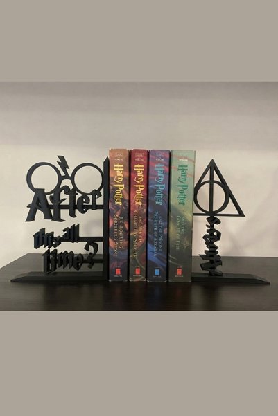 MotorFigürShop Harry Potter Decorative Black Book Holder and Shelf Organizer