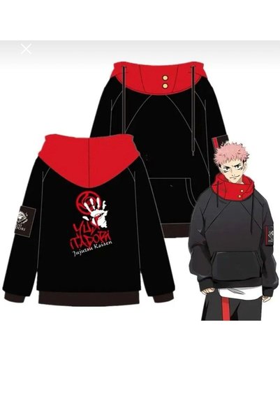Pop Giyim Anime Jujutsu Kaisen Gojo Satoru Cosplay Hooded Sweatshirt