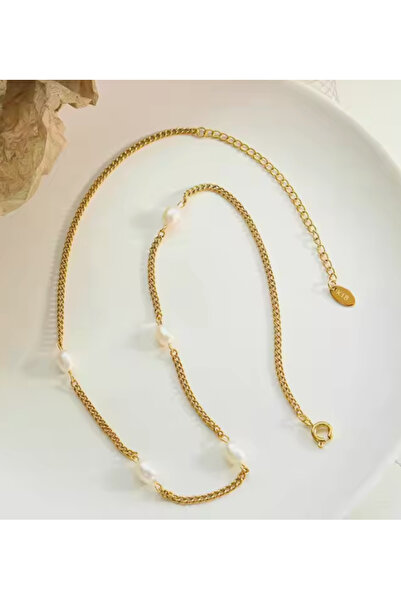 Glamorous Style Γυναικείο Choker Κολιέ με Πέρλες