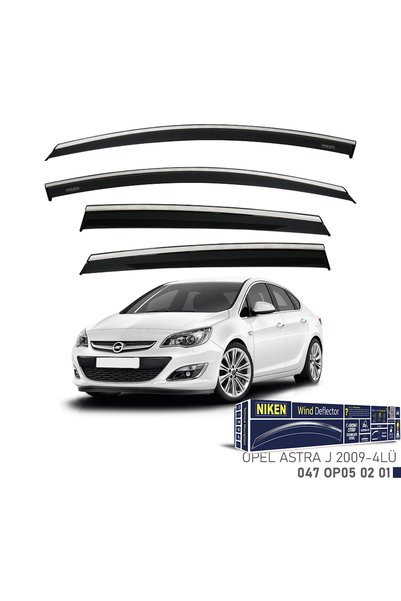 aycenoto OPEL ASTRA J 2009-2018 KROMLU CAM RÜZGARLIĞI ÖN - ARKA 4 PARÇA - FÜME - POLİKARBON MLZ. - NİKEN 047OP050201