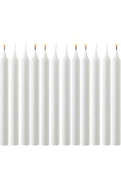 Home Zone 9" White Tapered Candles, 4 Pcs – Dripless & No Soot, Unscented Tap...