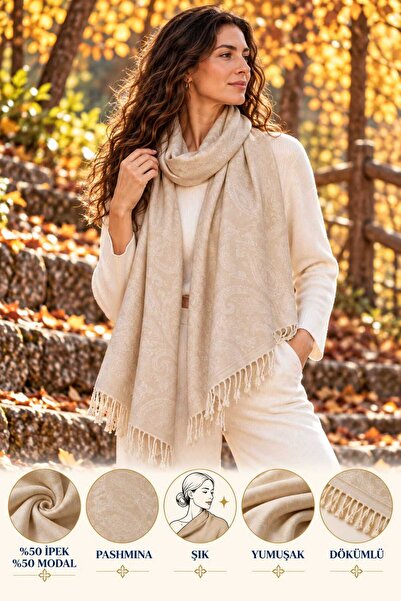 ByEnBi Modest Shawl - Ecru