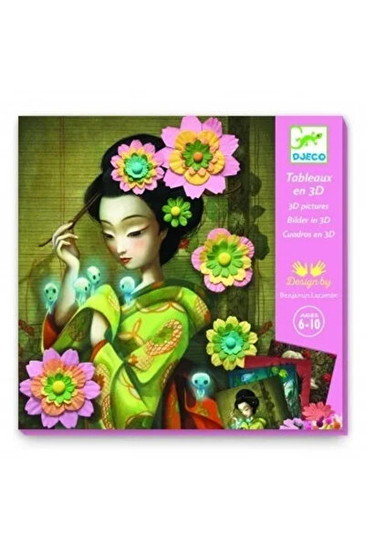 djeco Set creativ Portrete cu flori din hartie,