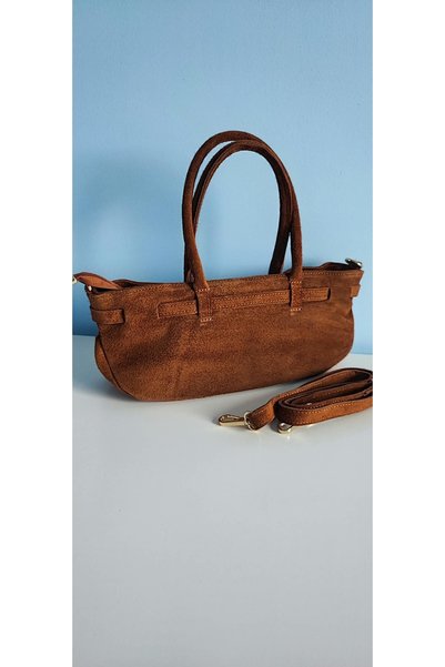 Miri Concept Geantă de damă din piele naturală întoarsă, Model BAGUETTE