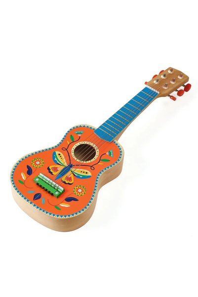 djeco Instrument muzical Chitara din lemn cu 6 corzi,