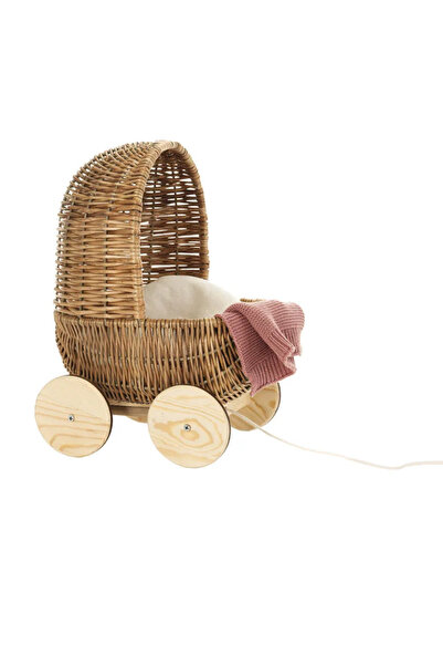 Egmont Toys Carucior retro din rachita pentru papusi,