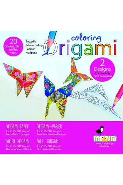 Fridolin Origami Fluturasi de colorat,