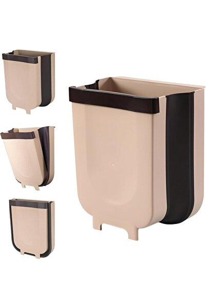 Wavetech Foldable Hanging Trash Can for Kitchen Cabinet Door – 9 Liter Capacity