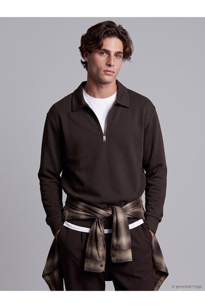 LC Waikiki Nevavm Farkıyla Lcw Vision Brown Interlock Plain Standard & Regula...