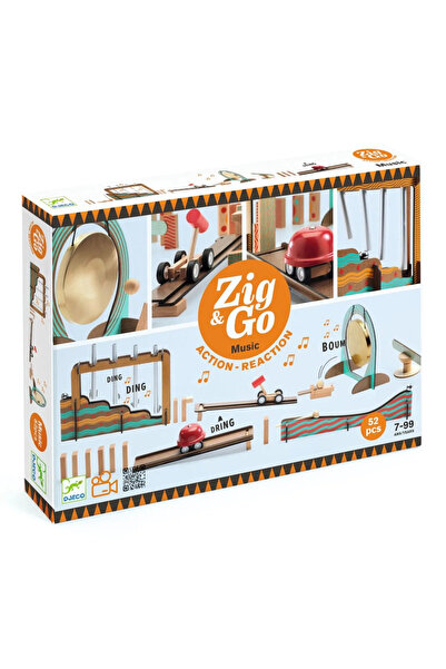 djeco Set de constructie trasee Zig & Go Muzica 52 piese,