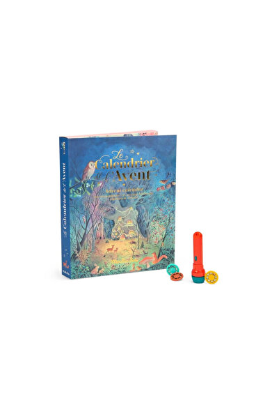 Moulin Roty Calendar de Advent Lanterna si 23 de discuri cu povesti Big Family,