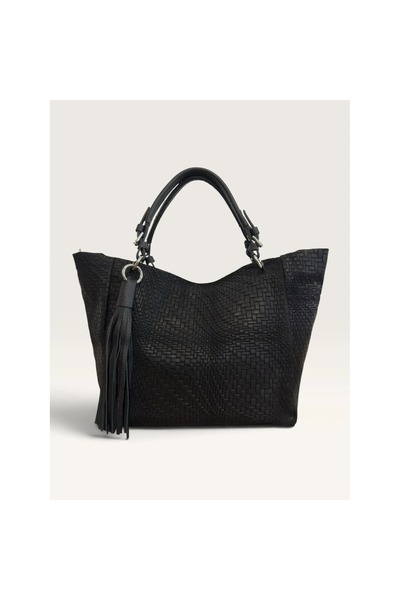 Miri Concept Geantă de damă din piele naturală împletită, Model TOTE/Shopper