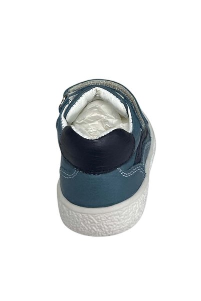 şenler bebe world kids Men's First Step Sneakers – Petrol Blue-Navy Blue Genuine Leather