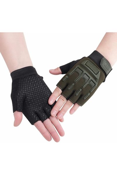 Bukela Kids Dirt Bike Gloves, Kids Half Finger Cycling Gloves Breathable Anti...