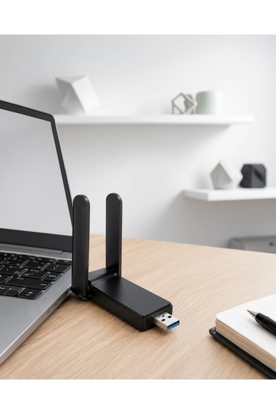 CerCip Kablosuz Wifi Adaptörü 5ghz Ac Çift Antenli