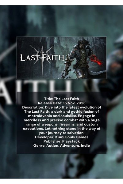 OEM Αφίσα Ινφογραφικό The Last Faith, Joc RPG Dark Fantasy, Χαρτόνι 250γρ, A4