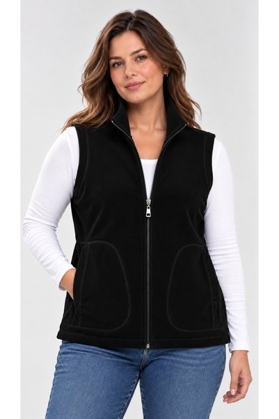 Tepa Unisex Standart Fit Tam Fermuarlı Tüylenmeye Karşı Dirençli Soğuğa Karşı Dayanıklı Siyah Polar Hırka