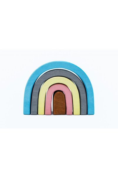 Marc toys Set Handmade, Curcubeu Arcada Mica Bleu