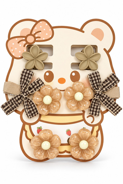 MakeWell Girl's Colorful Hairpin Set Mixed Figure Butterfly Rabbit Flower Hai...