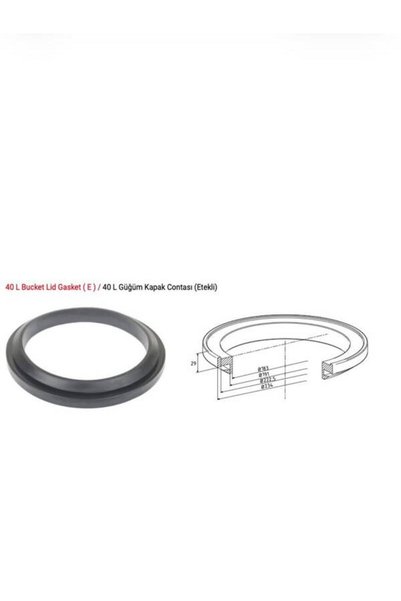 Süt Sağma Makinesi 40 LT Güğüm Kapak Contası (Etekli)
