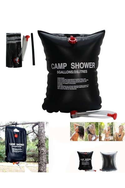 Kamp ve Plaj İçin Solar Duş 20 Litre Su Kapasiteli Portatif Duş Çantası
