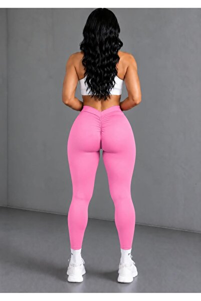 MAROVOAY Sportleggings - Metallisch - Mittlerer Bund