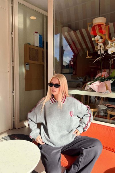 lizge giyim ŞERİT DETAY SWEATSHIRT
