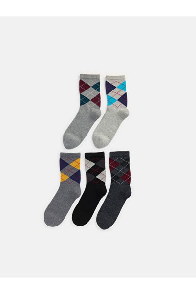 LC Waikiki Rmz Gi̇yi̇m Farkiyla 5-Pack Boys' Socks