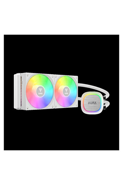 Global GAMDIAS AURA GL240 V2 WH White Edition 240mm RGB 2 FanlıCPU Sıvı Soğutma(1923)