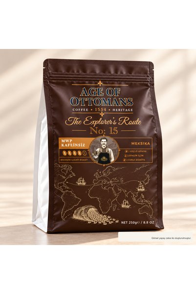 Explorer No. 15 Meksika HG EP MWP Kafeinsiz Çekirdek Kahve 250 g