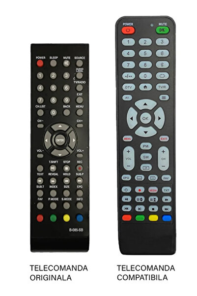 OEM Telecomanda inlocuitoare compatibila TV Vortex B-085-SB IR 199 (317)