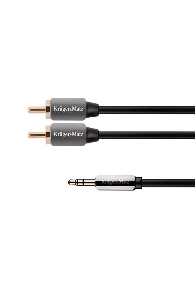 Kruger&Matz Cablu STEREO Jack 3.5 mm la 2x RCA 1.8m Profesional