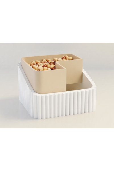 Bezos 3D Printing Peanut Bowl - Dual Chamber Shell Separator Presentation Bow...