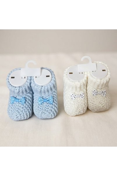 BİANCOFİGLİO Baby Booties Knitted 2 Pieces