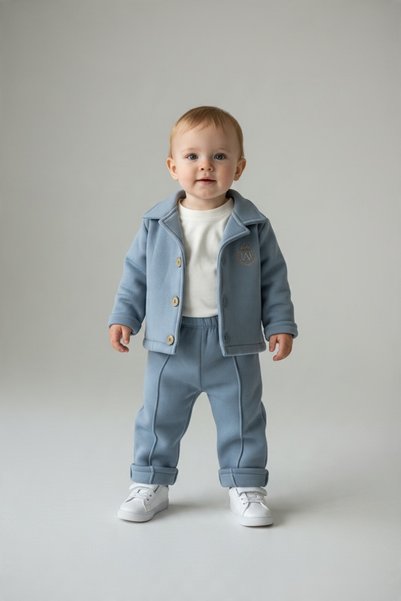 BİANCOFİGLİO Winter Baby Set with Jacket 3 Pieces