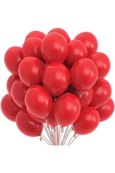 Habbaa 25 Pcs Red Party Balloons 10 Inch for Red Theme Party Decoration, Wedding