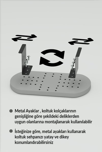 ASTRALTECH Ayarlanabilir Yan Sehpa Çam Kahverengi
