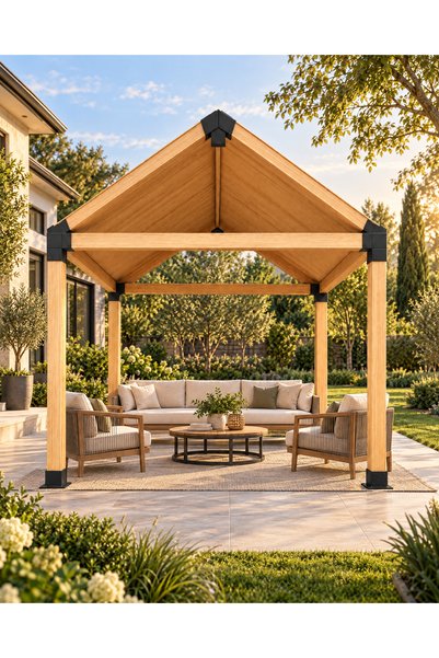 mamzdesign Mamz design 10 Parça Çatılı Pergola Bağlantı Seti