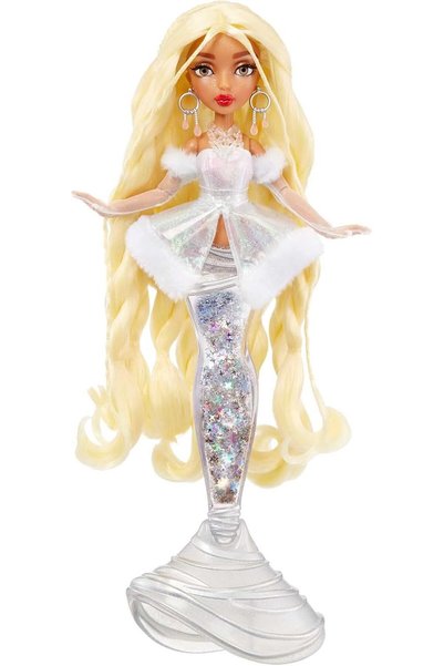Mermaze Mermaidz دمية وينتر ويفز هارمونيك - زعنفة متغيرة اللون، ذيل مليء بالج...