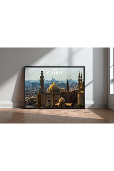 KEYFHOME Cairo Oraș Scenă Nr. 2 Înrămat MDF Tablou Poster Living Decor de per...