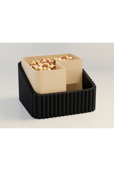 Bezos 3D Printing Peanut Bowl - Dual Chamber Shell Separator Presentation Bow...