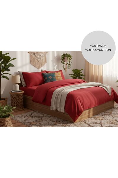 ayçiçek home Set lenjerie de pat dublă 200/200 cearșaf elastic 200/220 husă d...