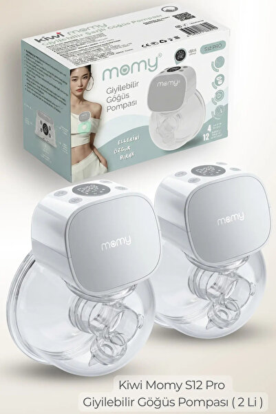 Kiwi Momy S12 Pro Kablosuz Giyilebilir Elektrikli Göğüs Pompası – 4 Mod & 12 Kademe, Sessiz, 180 ml - PH