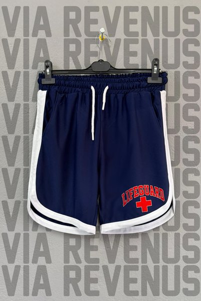 Vordevia Lifeguard / Cankurtaran Printed Jersey Sports Training Shorts with P...