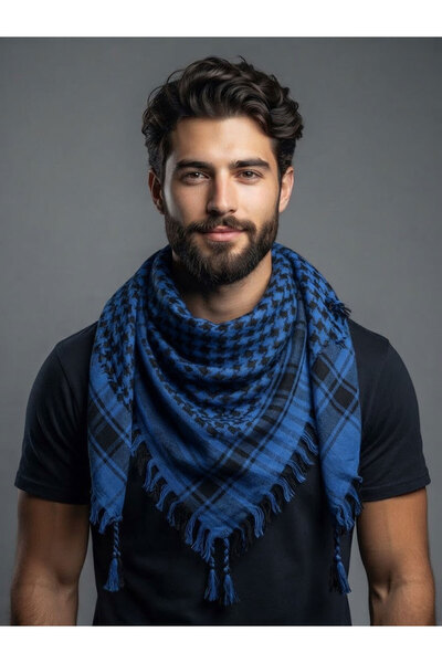 Kaftan Collection Shawls - Blue - Plaid