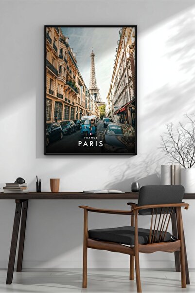 KEYFHOME Τοπίο του Πύργου του Άιφελ από το Παρίσι Street Framed MDF Painting ...