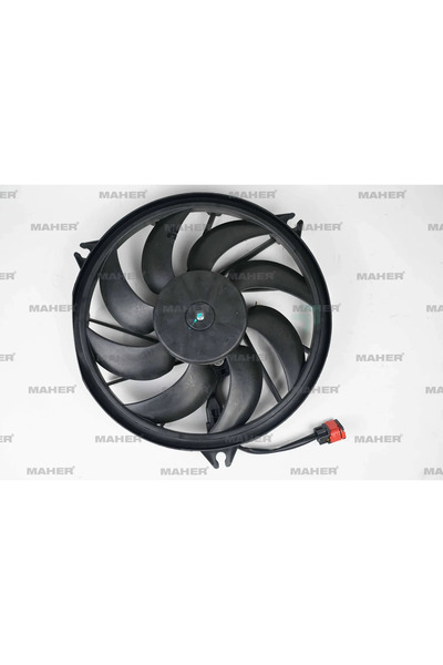 MAHER Fan Radyatör 206 1998-2006 1.4 HDI-1.4 16V-1.6 HDI-1.6 16V Davlumbazlı Kırmızı Soket