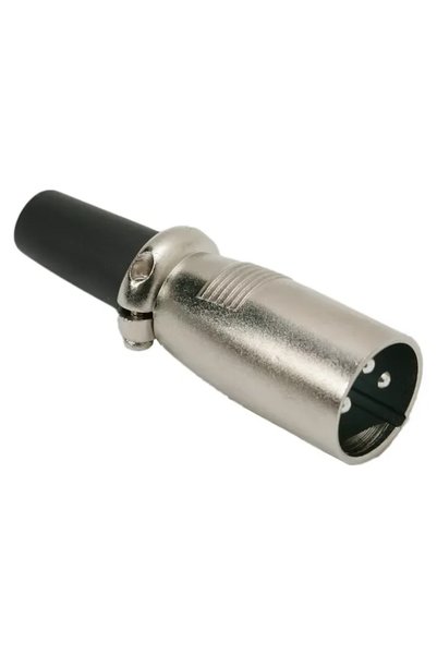 OEM Mufa XLR 3 poli tata cu protectie pentru cablu din cauciuc