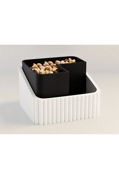 Bezos 3D Printed Peanut Bowl - Double Compartment Shell Separator Serving Bow...